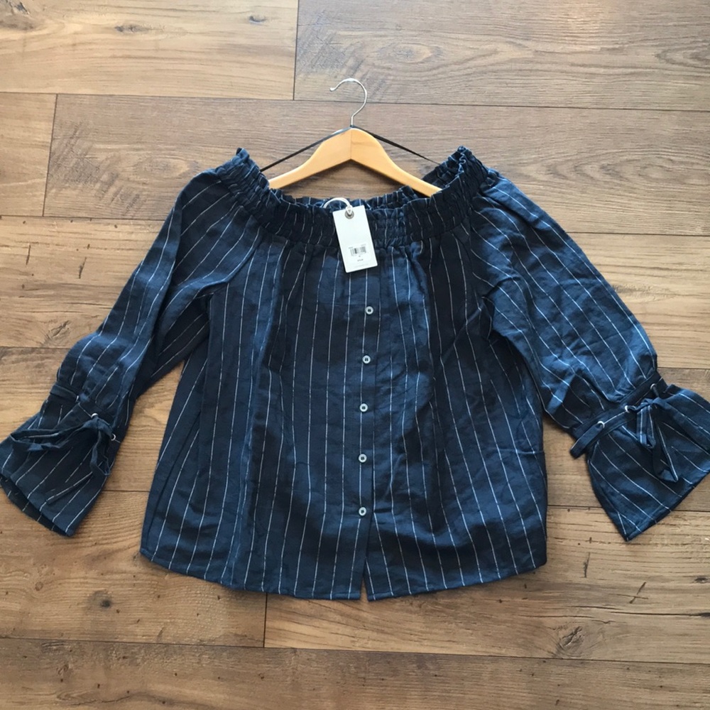 Lucky brand off the shoulder shirt, new with tags